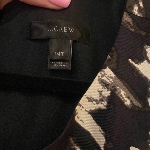 J. Crew drop waist silk houndstooth dress - Picture 3 of 3